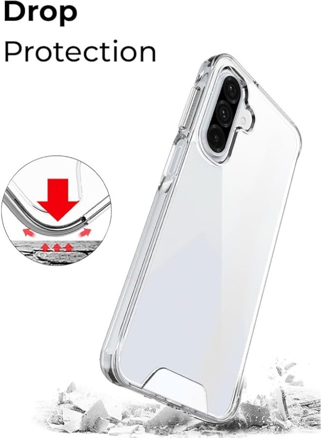 جلاسولوجي Clear Case for Samsung Galaxy A56 5G, Non-Yellowing Shockproof Bumper Protective Phone Cover, Anti-Scratch Hard PC Back - Image 5