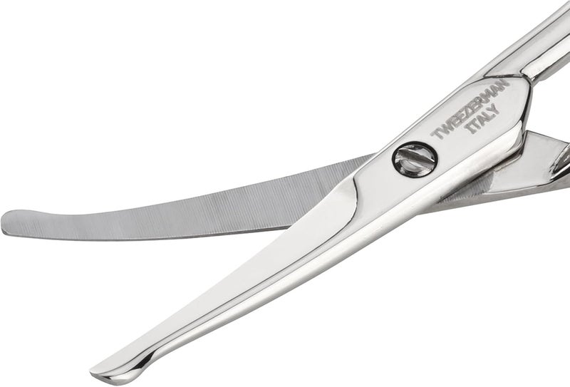 Tweezerman Stainless Steel Facial Hair Scissors with Ergonomic Design - Image 2