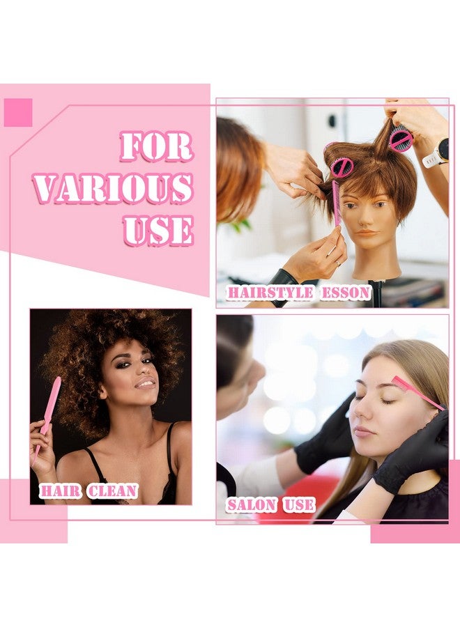 Youyole 90 Piece Hair Styling Set: 30 Teasing Brushes, 30 Rat Tail Combs, 30 Edge Brushes for Women, Babies, and Kids - Pink - Image 3