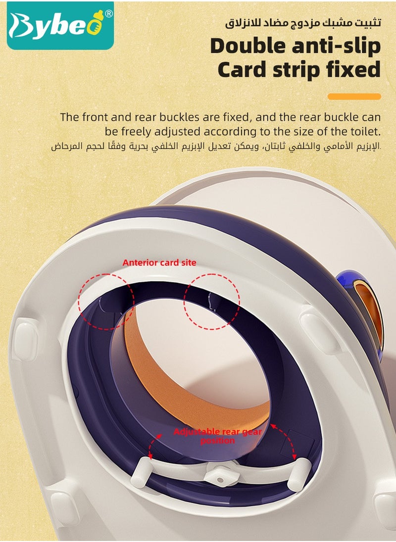 Bybeo Potty Training Seat, Removable Design Toilet Train Seats, Potties Chair for Kids Toddlers Boys Girls, Portable Children Travel Toileting Toilets, with Handles and Backrest, Cartoon Color  - Image 5