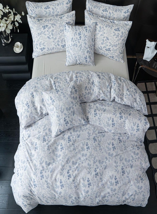 BUPIRD King Duvet Cover Set Floral 100% Brushed Microfiber 3 Pieces Vintage Chic Floral Garden Vibrant Botanical Floral Pattern Printed King Duvet Cover Flower with Zipper Closure (Floral, King) - Image 4