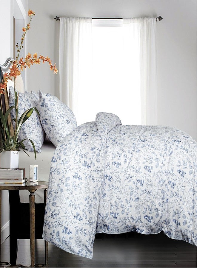 BUPIRD King Duvet Cover Set Floral 100% Brushed Microfiber 3 Pieces Vintage Chic Floral Garden Vibrant Botanical Floral Pattern Printed King Duvet Cover Flower with Zipper Closure (Floral, King) - Image 3