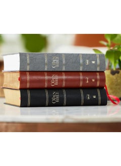 The Open Bible: Read and Discover the Bible for Yourself (NKJV, Black Leathersoft, Red Letter, Comfort Print)  - Image 1