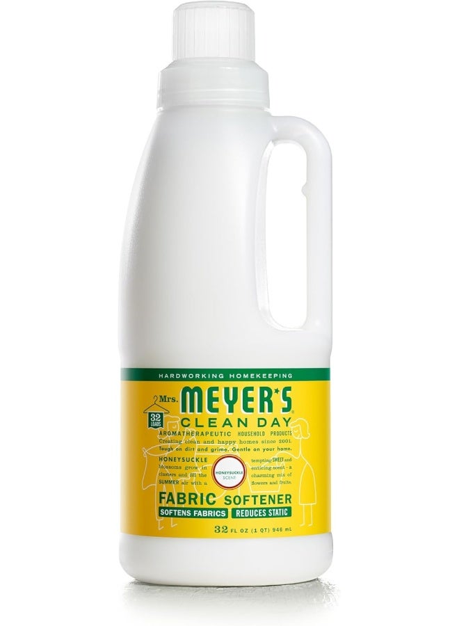 Mrs. Meyer's Mrs. MEYER'S Liquid Fabric Softener, Infused with Essential Oils, Paraben Free, Honeysuckle, 32 oz (32 Loads) - Image 2