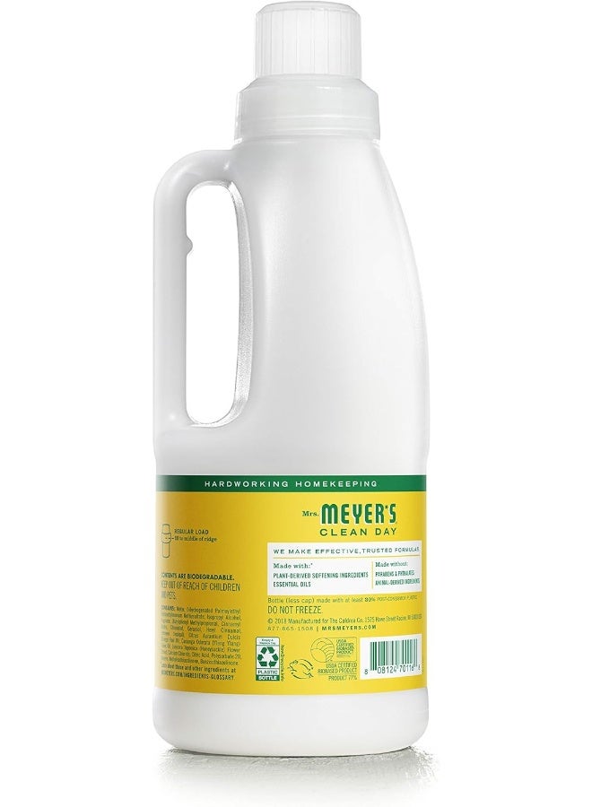 Mrs. Meyer's Mrs. MEYER'S Liquid Fabric Softener, Infused with Essential Oils, Paraben Free, Honeysuckle, 32 oz (32 Loads) - Image 1