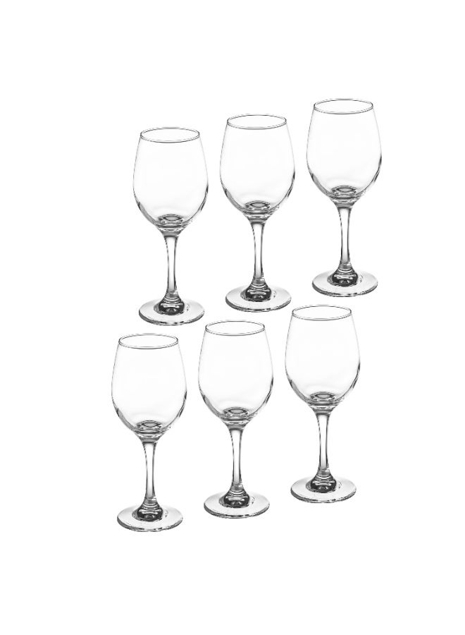 Elegant Set of 6 glass cups with base for juice and all drinks and for all occasions and receptions - Image 3