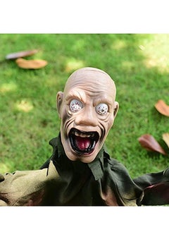 Brain Giggles Brain Giggles Scary Doll Props Horror Decoration Large Swing Ghost Hanging Ghost Decoration for Indoor Outdoor Garden Decoration - Black  - Image 3