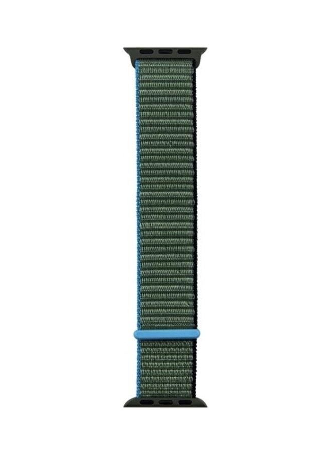 NIBEMINENT - Replacement Watch Band For Apple Series 7 45mm/6 & SE 5 4 44mm/3 2 1 42mm Dark Olive Green - Image 1