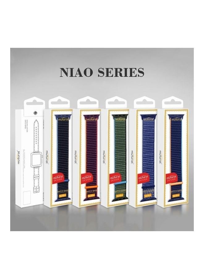 NIBEMINENT - Replacement Watch Band For Apple Series 7 45mm/6 & SE 5 4 44mm/3 2 1 42mm Dark Olive Green - Image 1