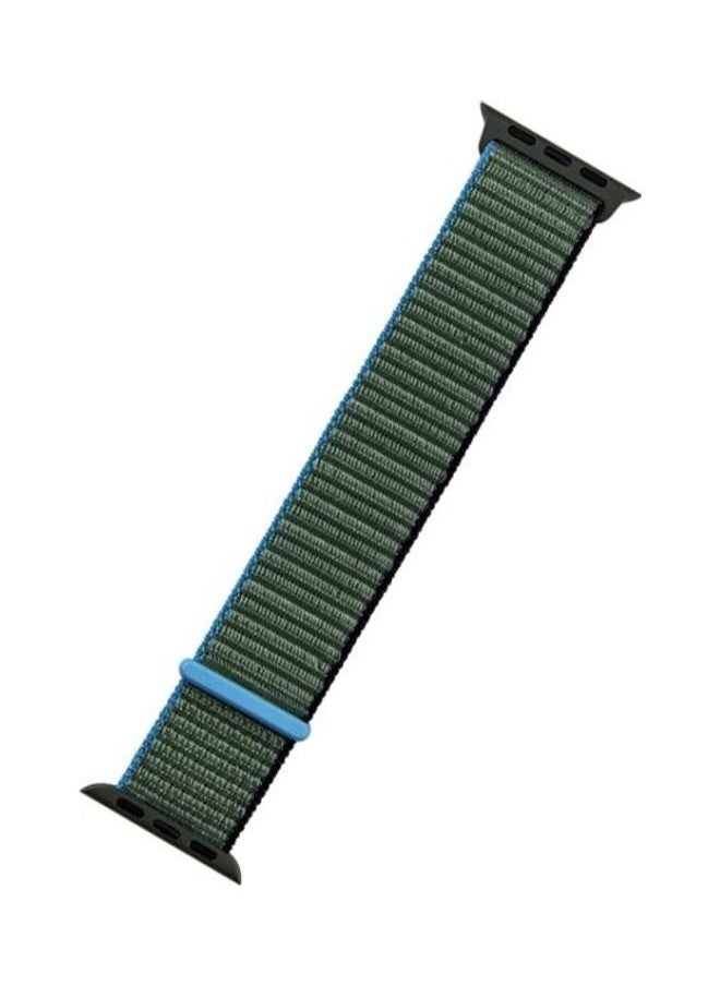 NIBEMINENT - Replacement Watch Band For Apple Series 7 45mm/6 & SE 5 4 44mm/3 2 1 42mm Dark Olive Green - Image 1