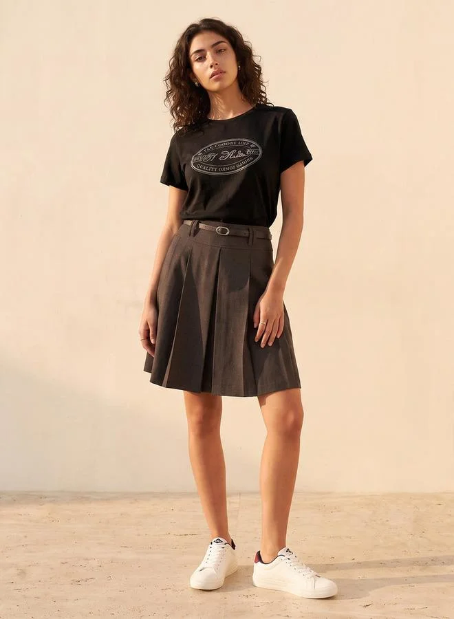 لي كوبر Lee Cooper Relaxed Fit Cotton Logo T-shirt