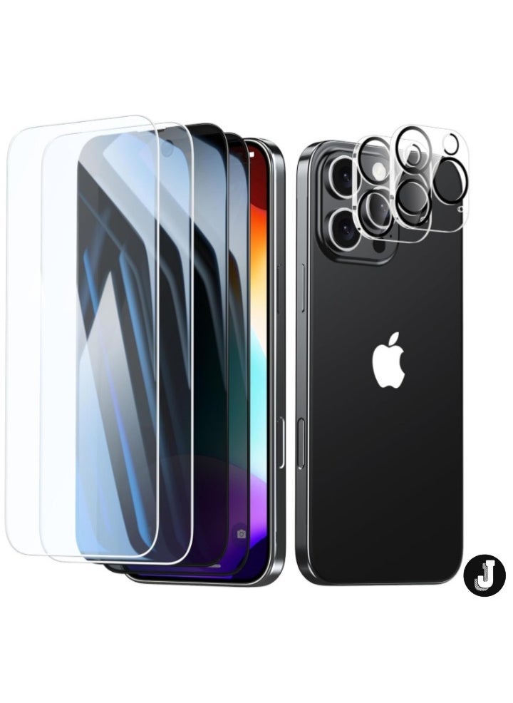JAJEEK "2-Pack Screen Protector for iPhone 16 Pro Max – Privacy & Camera Lens Protectors, 9H Hardness, Scratch-Resistant Tempered Glass, Drop Protection, Easy Installation" - Image 1
