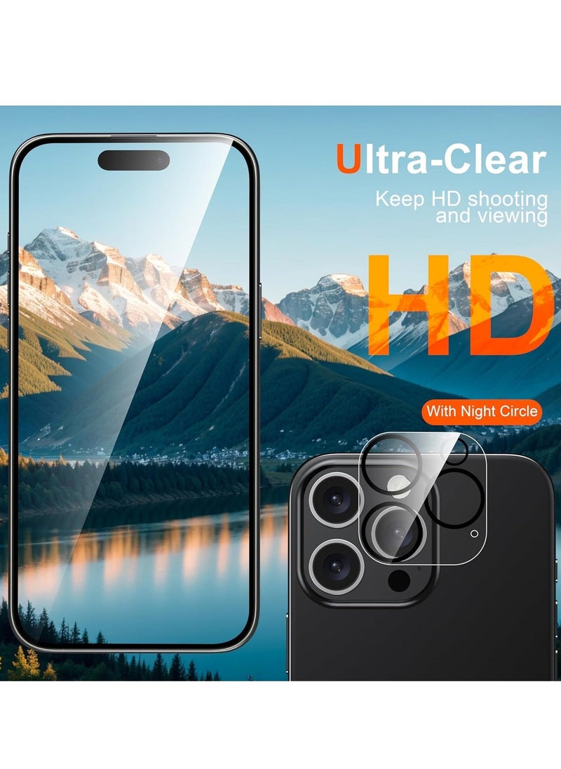 JAJEEK "2-Pack Screen Protector for iPhone 16 Pro Max – Privacy & Camera Lens Protectors, 9H Hardness, Scratch-Resistant Tempered Glass, Drop Protection, Easy Installation" - Image 4