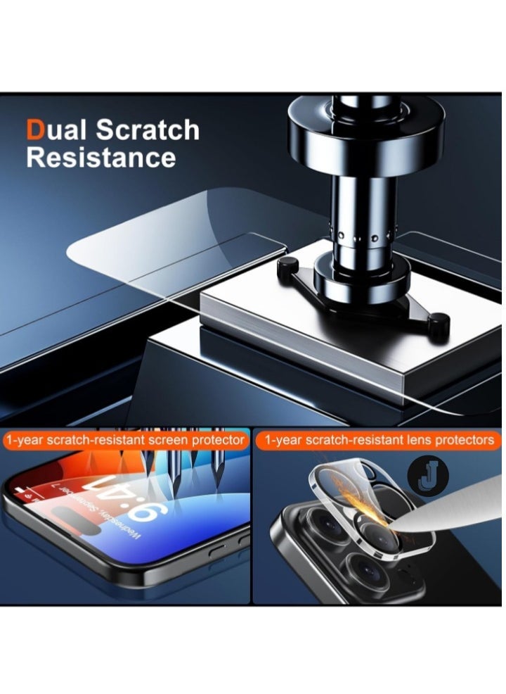 JAJEEK "2-Pack Screen Protector for iPhone 16 Pro Max – Privacy & Camera Lens Protectors, 9H Hardness, Scratch-Resistant Tempered Glass, Drop Protection, Easy Installation" - Image 3