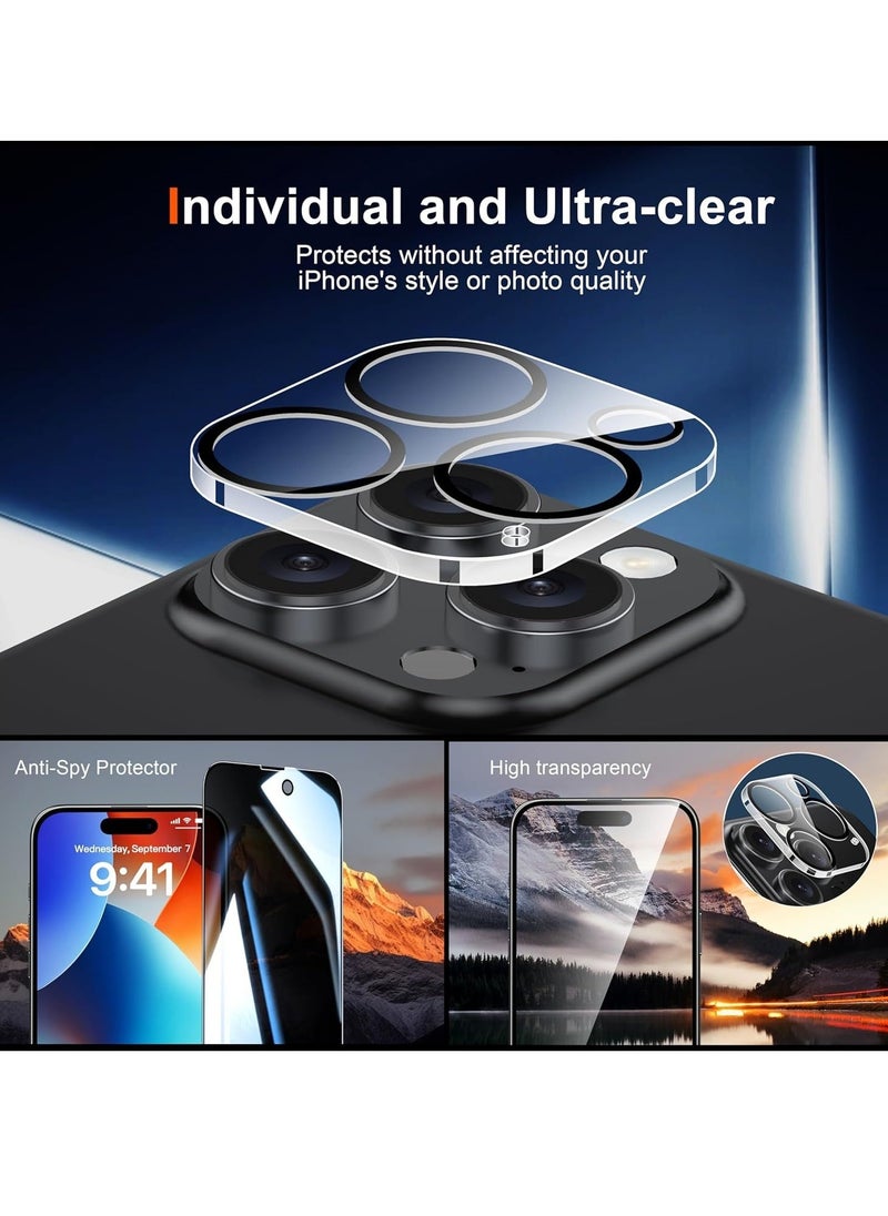 JAJEEK "2-Pack Screen Protector for iPhone 16 Pro Max – Privacy & Camera Lens Protectors, 9H Hardness, Scratch-Resistant Tempered Glass, Drop Protection, Easy Installation" - Image 2