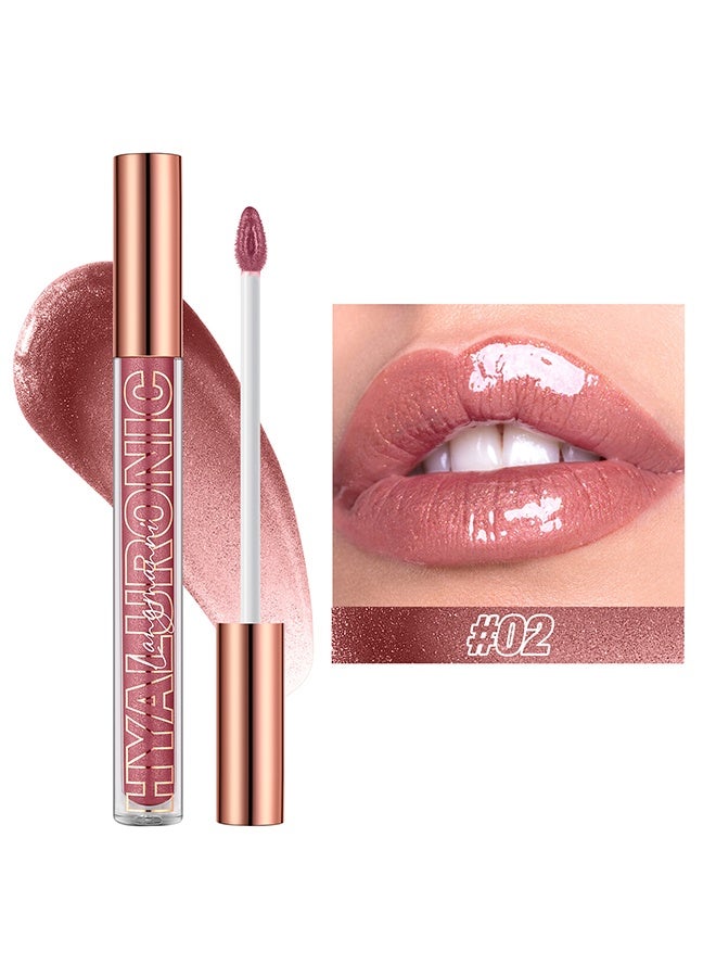 LANGMANNI Shimmer Glossy Lip Gloss Hydrating Plumping Lip Makeup Shiny Glitter Liquid Lipstick Long‑Lasting Moist Lip Tint For Daily Party Lip Cosmetic‑#02 - Image 1