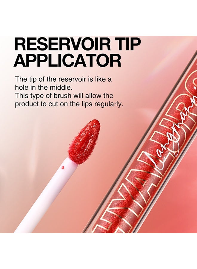 LANGMANNI Shimmer Glossy Lip Gloss Hydrating Plumping Lip Makeup Shiny Glitter Liquid Lipstick Long‑Lasting Moist Lip Tint For Daily Party Lip Cosmetic‑#02 - Image 3