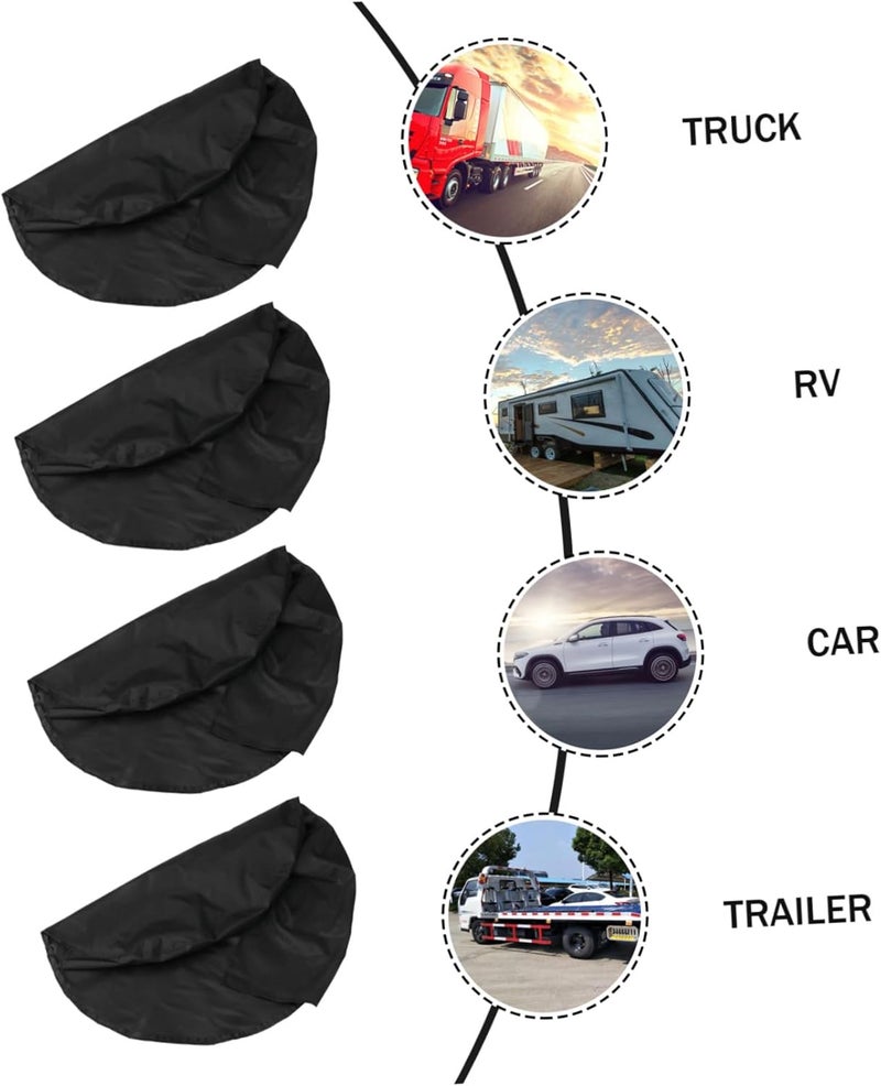 ULTECHNOVO 4pcs Wheel Tire Covers Protective Covers for Auto Truck Car Camper Trailer for up to Tires Protects Against Sun Damage and Dirt - Image 5