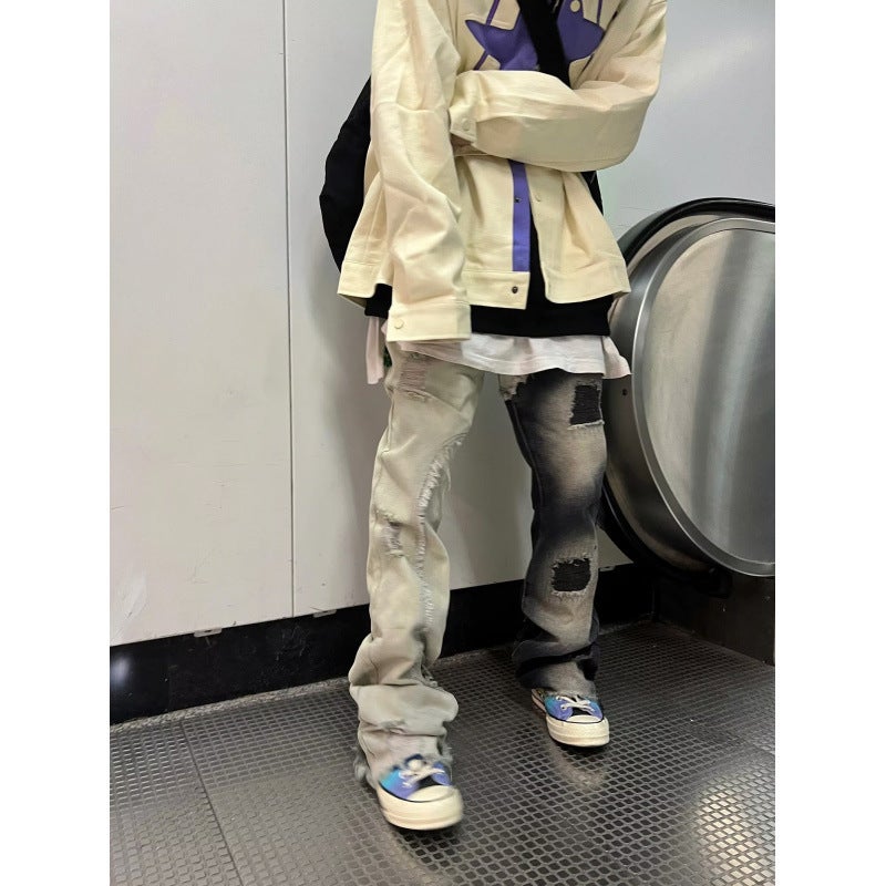 Unisex Classic Denim Jeans Loose Fit Daily Outdoor Wear - Image 3