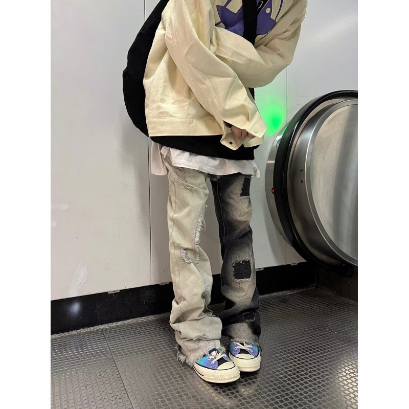 Unisex Classic Denim Jeans Loose Fit Daily Outdoor Wear - Image 2