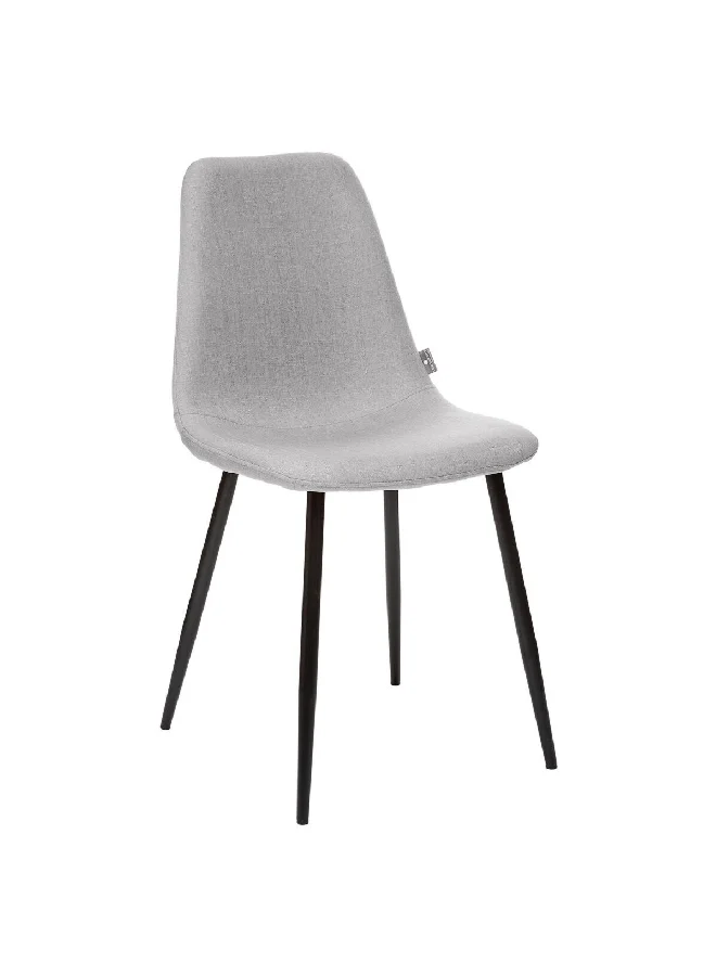 atmosphera Tyka Sturdy Legs Comfortable Backrest Dining Chair Grey and Black 85.5 x 44 x 51 cm 131255A