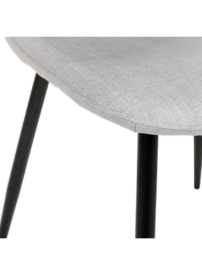 atmosphera Tyka Sturdy Legs Comfortable Backrest Dining Chair Grey and Black 85.5 x 44 x 51 cm 131255A
