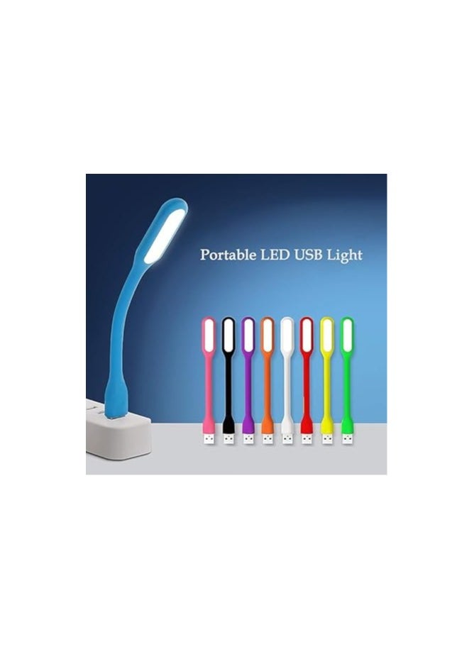 مصباح LED صغير  USB - مصباح مرن  للباور بانك والكمبيوتر واللاب توب والكيبورد | مصباح قراءة متعدد الالوان موفر للطاقة للكتب والاستخدام الخارجي
