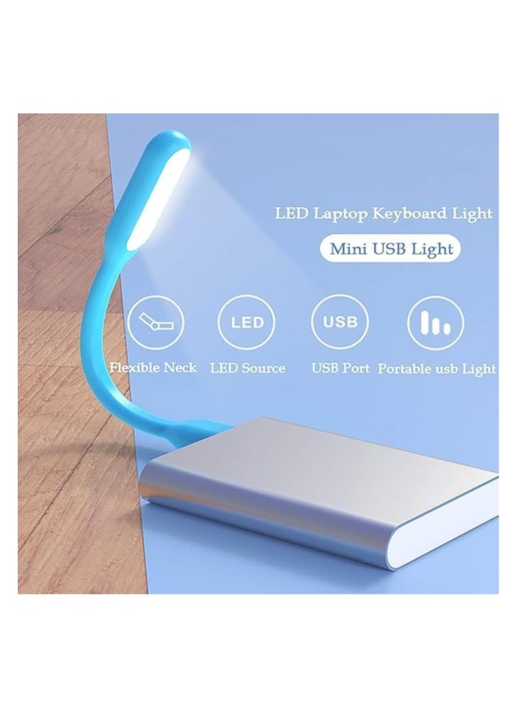 مصباح LED صغير  USB - مصباح مرن  للباور بانك والكمبيوتر واللاب توب والكيبورد | مصباح قراءة متعدد الالوان موفر للطاقة للكتب والاستخدام الخارجي