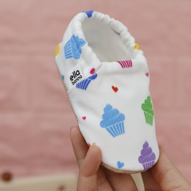 Ella Bonna Patterned Baby Booties, Non-Slip Sole, Home Nursery Shoes Slippers, Colorful Ice Cream  - Image 5