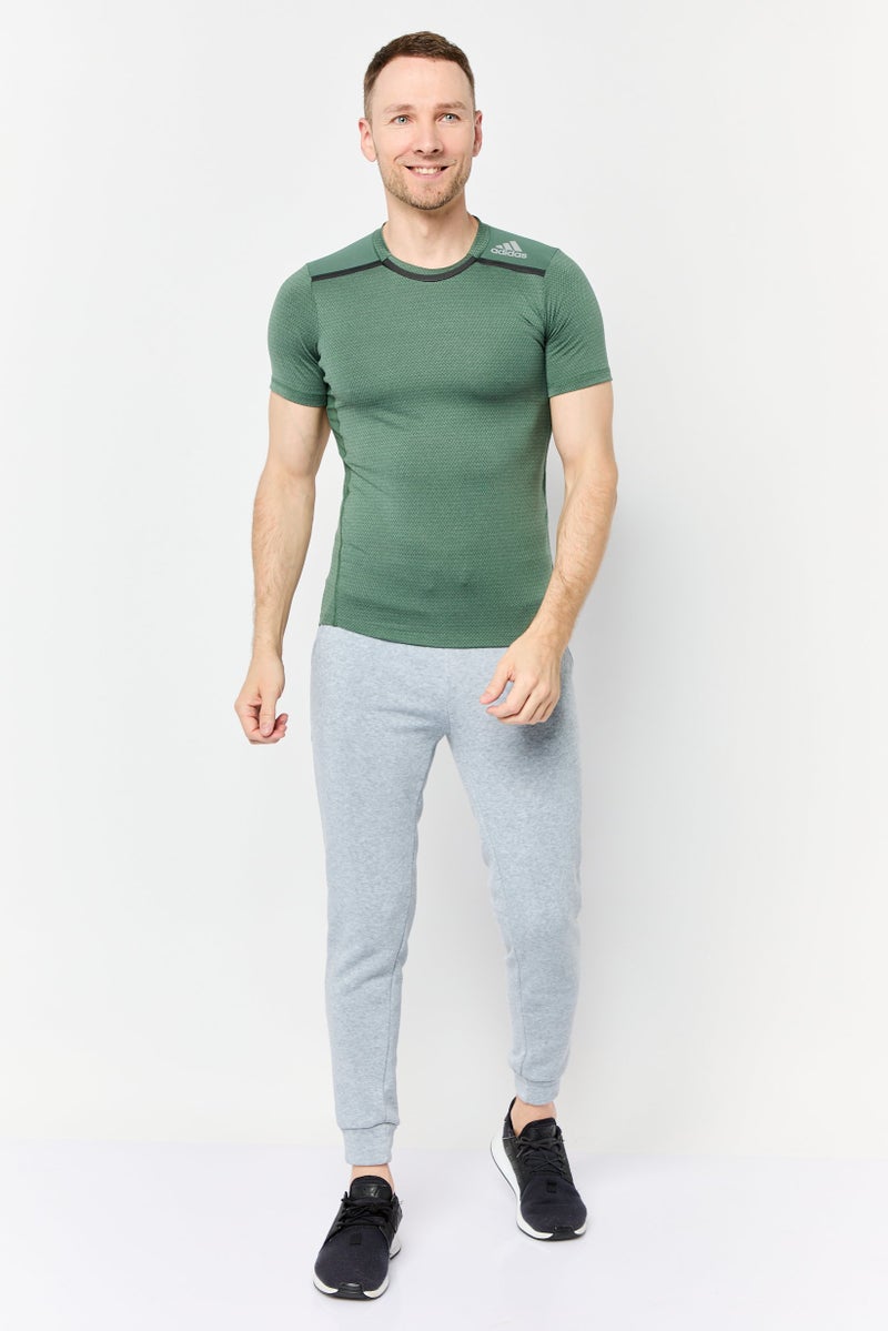 Adidas تي شيرت تدريب قصير الأكمام للرجال، أخضر أكسيد - Image 2