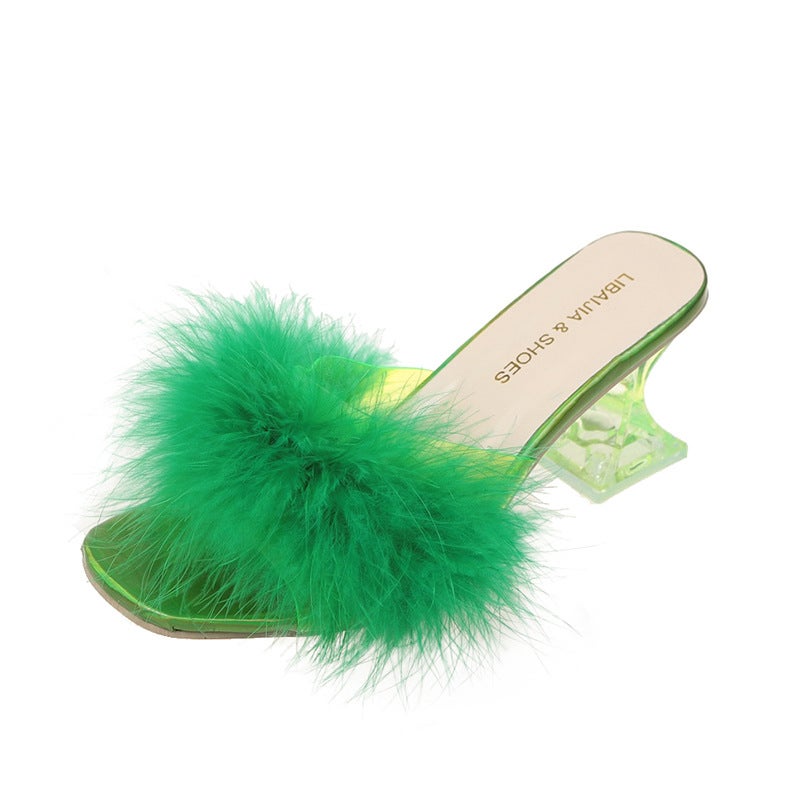 Foreign Trade 2022 Summer New Maomao Banquet High Heels Women''s Thin Heel Sexy Casual Sandals for Women - Image 1