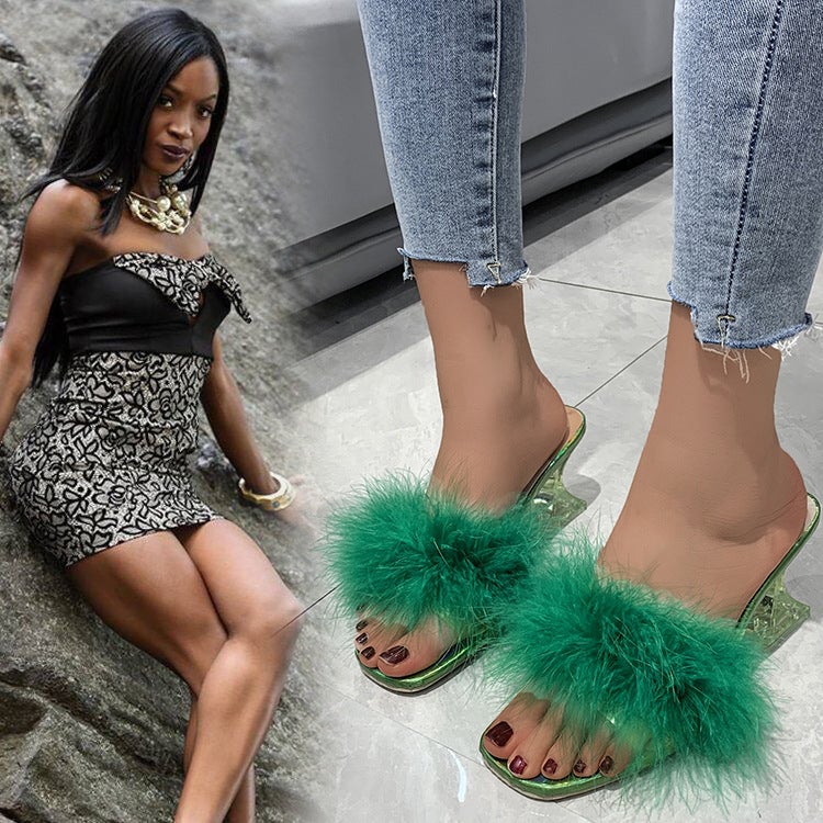 Foreign Trade 2022 Summer New Maomao Banquet High Heels Women''s Thin Heel Sexy Casual Sandals for Women - Image 2