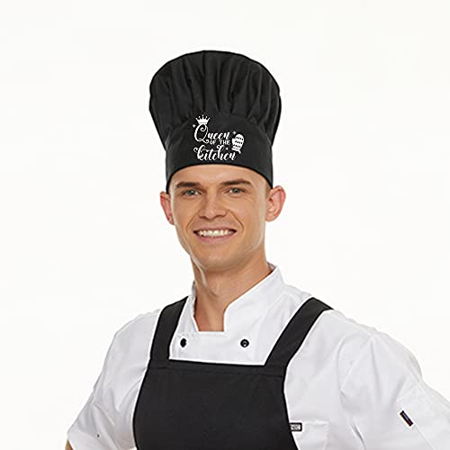 AGMDESIGN Funny Chef Hat, Queen of The Kitchen, Funny Chef Wear, Adjustable Kitchen Cooking Hat for Men & Women Black, Perfect for Birthday/Christmas/Thanksgiving - Image 4