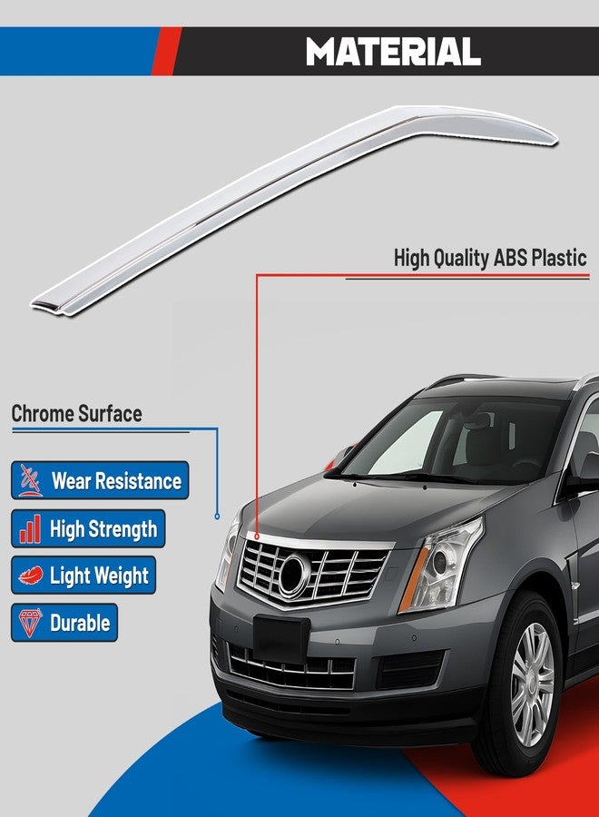 KUAFU Hood Molding Trim Moulding Chrome Compatible with 2010-2016 Cadillac SRX Replacement for 22774203 GM1235120 Front Grille Hood Panel Molding Trim - Image 3