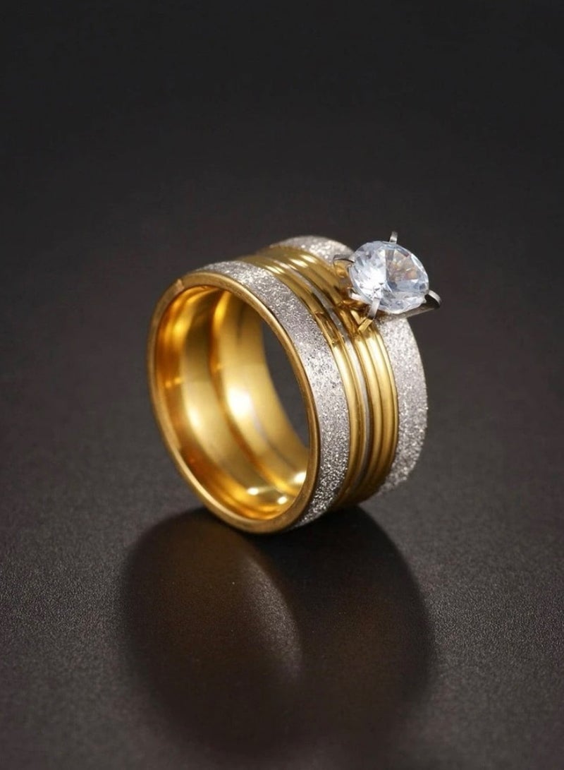 Jewelry 4You 2 Pcs Stainless Steel Ring For Women Size 7 - Image 1