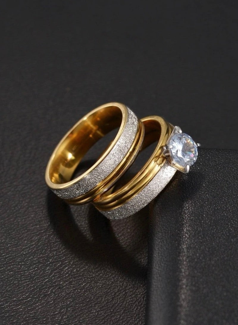 Jewelry 4You 2 Pcs Stainless Steel Ring For Women Size 7 - Image 2