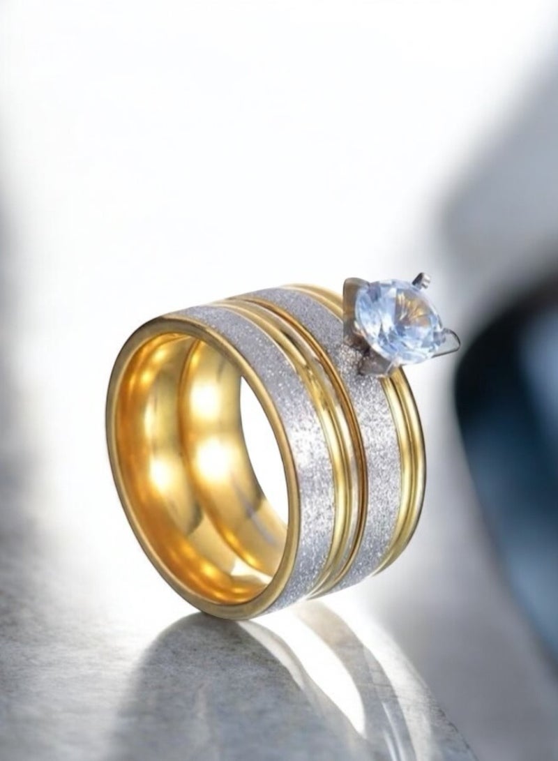 Jewelry 4You 2 Pcs Stainless Steel Ring For Women Size 7 - Image 3