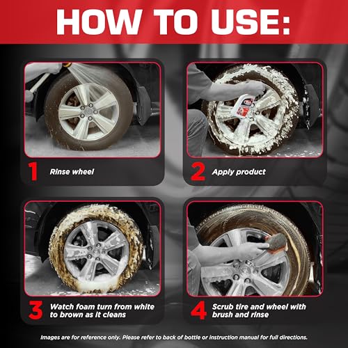 Black Magic 120228 Intense Foam Wheel & Tire Cleaner, High-Foaming Formula for Deep Cleaning, Removes Dirt, Grime & Brake Dust – Safe on All Wheels, 22 Fl Oz - Image 3