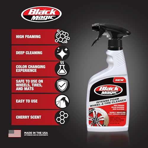 Black Magic 120228 Intense Foam Wheel & Tire Cleaner, High-Foaming Formula for Deep Cleaning, Removes Dirt, Grime & Brake Dust – Safe on All Wheels, 22 Fl Oz - Image 2