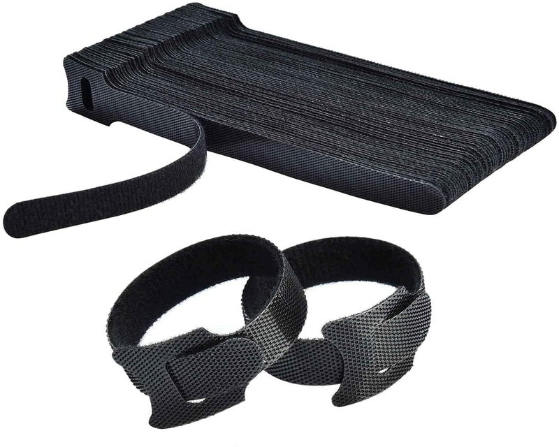 iTronix Cable Organizer Hook & Loop Cable Strap - Wire/Cord Holder Management Strap - Reusable Hook & Loop Ties for PC, TV, Desk, WFH Accessories (20) - Image 2