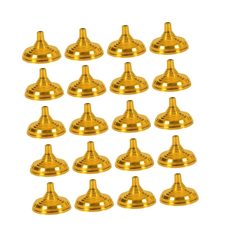 Gold Plated Plastic Flagpole Base Stand 5.5X3.5 cm Round Holder for Home Event Use - Image 2