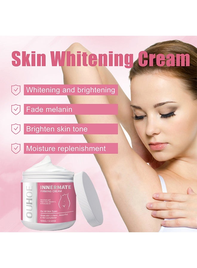 OUHOE Innermate Firming Cream, Body Brightening Repair Cream, Skin Brightening & Moisturizing Cream, Underarms, Joints & Inner Thighs 100G - Image 2