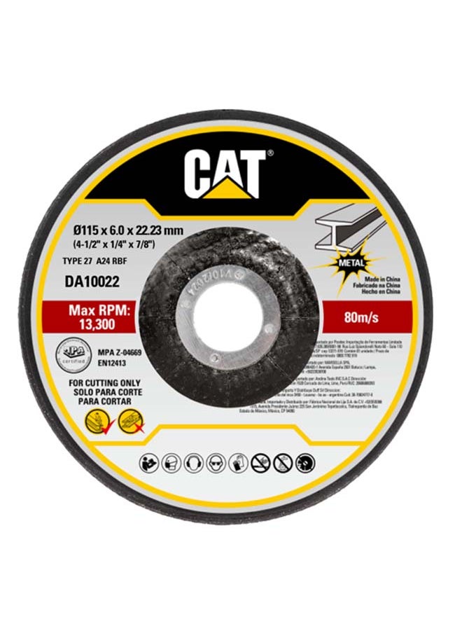 كاتربلر عجلة طحن المعدن المقعرة DA10022 من CAT Ø115  4.5"  × 6 ملم  5قطعة 