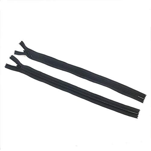 Leekayer Invisible Nylon Coil ZipperClothing ZipperDIY Sewing Tools for Craft 24 inchBlack 20 Pcs - Image 3