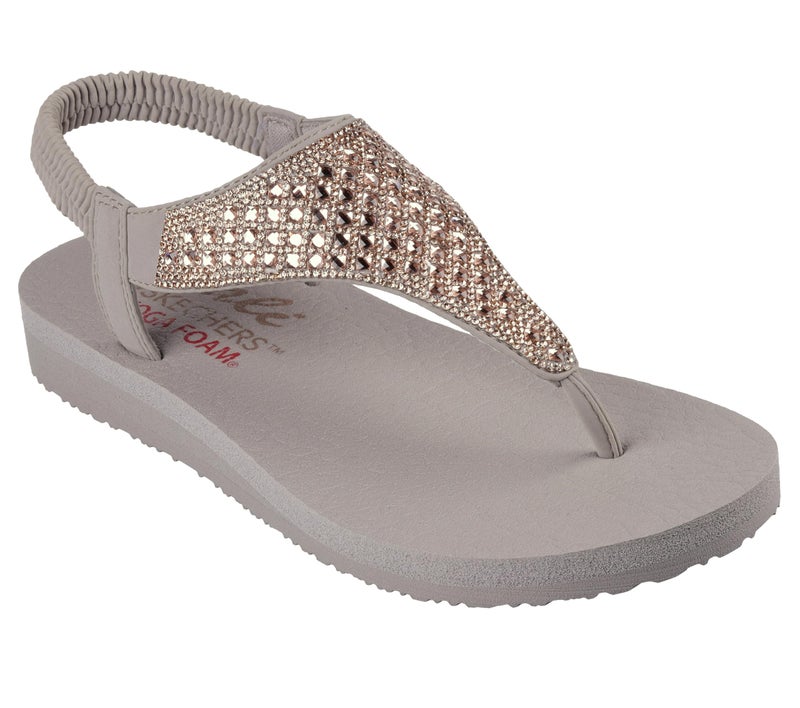 Skechers Womens MEDITATION Taupe Casual Sandals - Image 4