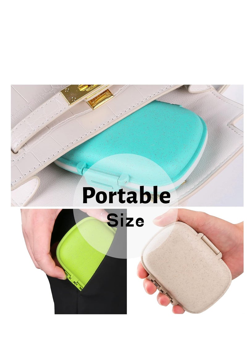 YUNSYE 4 PCS Travel Pill Organizer,  8 Compartments Portable Pill Box Small Daily Pill Case Medicine Vitamin Container for Pocket Purse  - Image 5
