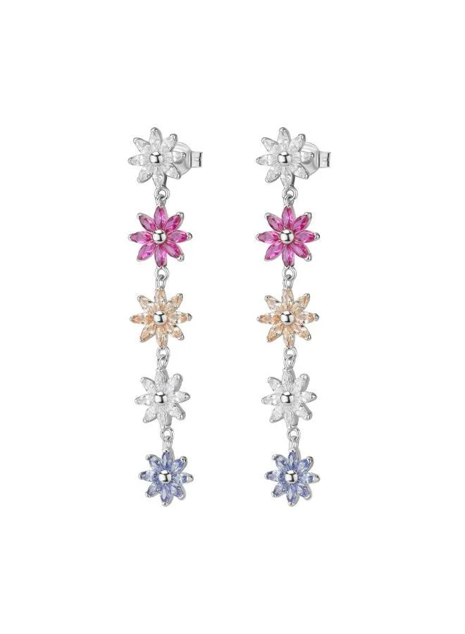 Rosato Gaia Sterling Dangling Floral Earrings