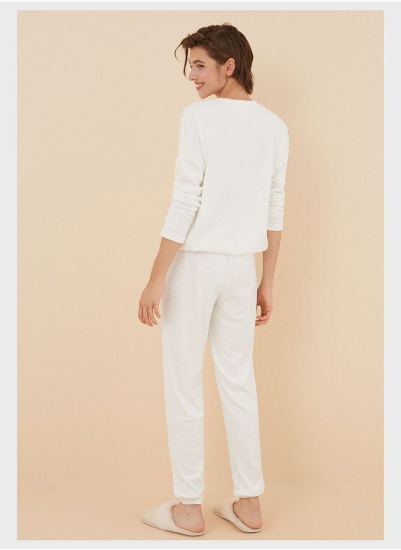 women'secret - Crew Neck Pyjama Top And Short - Image 1
