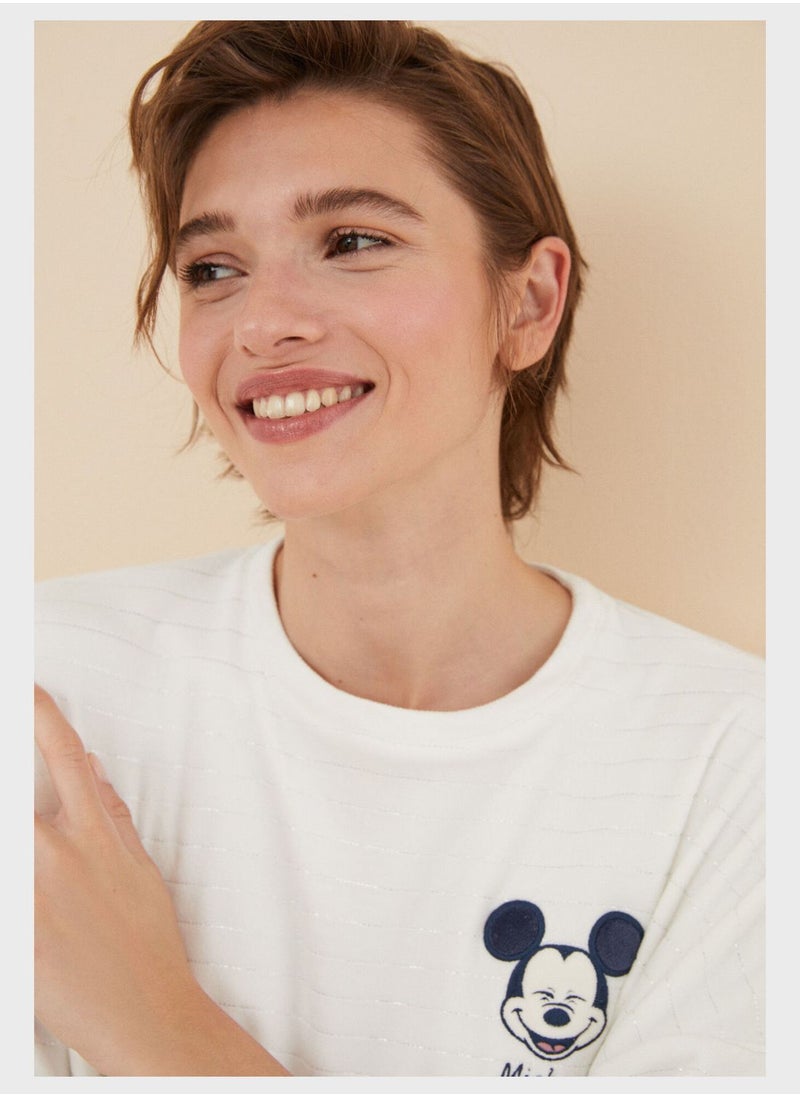 women'secret - Crew Neck Pyjama Top And Short - Image 1