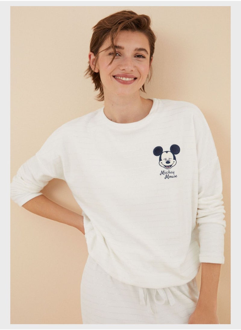 women'secret - Crew Neck Pyjama Top And Short - Image 1